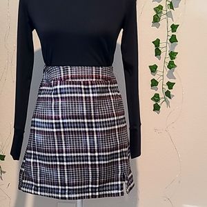 Woven Plaid School Girl Skirt